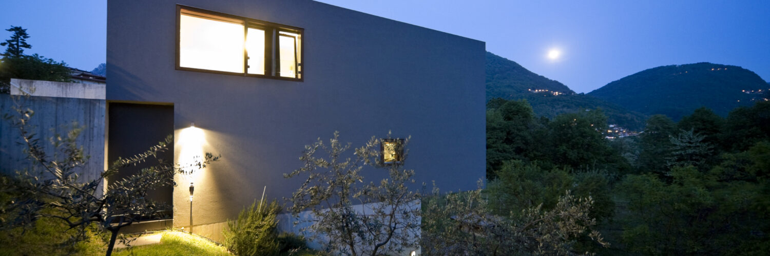 Outside area of a modern house