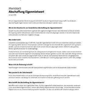 Merkblatt Abschaffung Eigenmietwert (Download)
